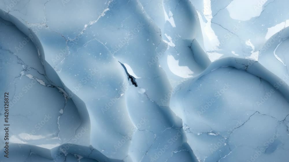 Poster ice layer. blue marble texture backdrop view from above. high-resolution tiles of natural stone floo