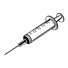 syringe on white background