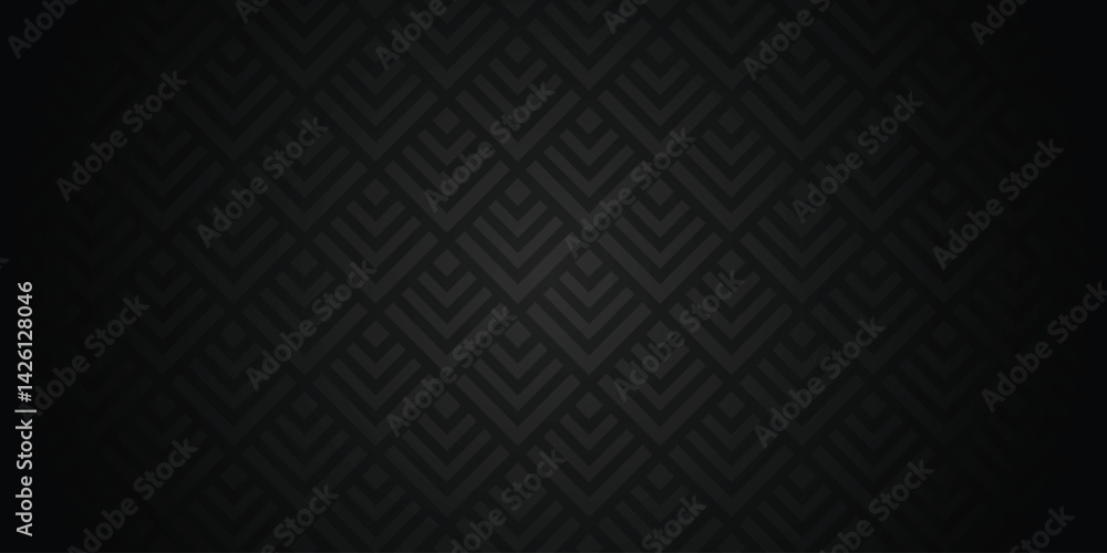 Poster dark geometric pattern with recessed chevron shapes and soft lighting