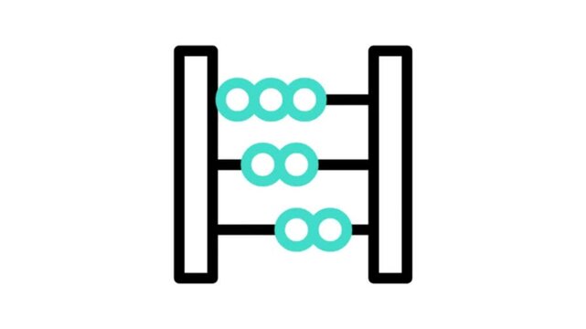 abacus icon isolated on white background