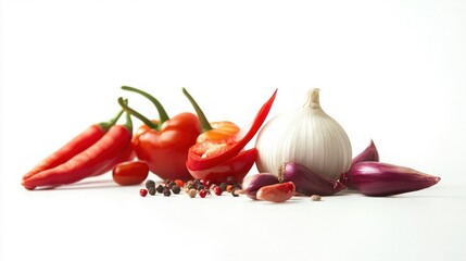 assortment of fresh vegetables and spices