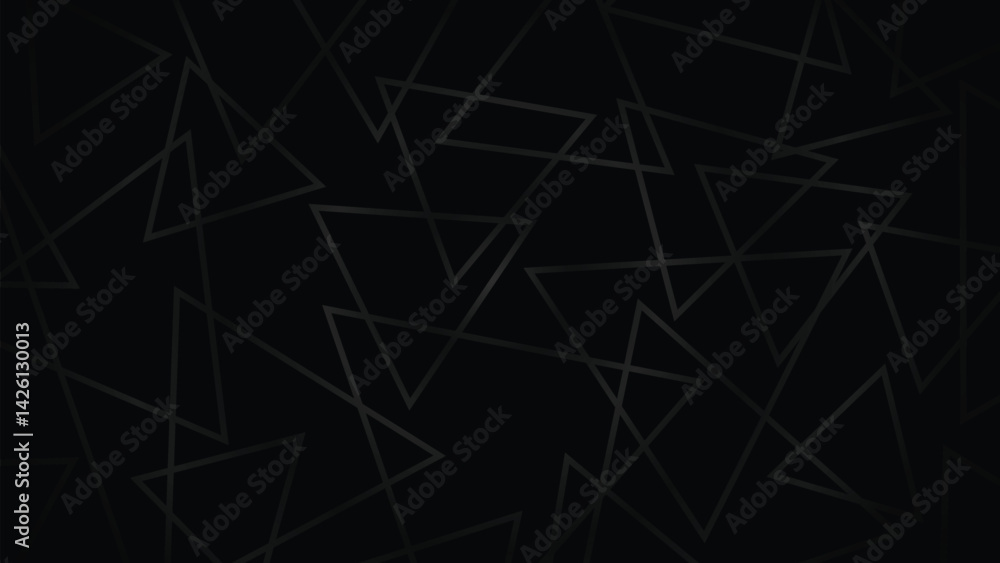 Poster geometric enigma a symphony of triangles in stealth mode