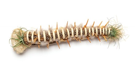 Obraz premium Detailed caterpillar specimen macro image for educational purposes