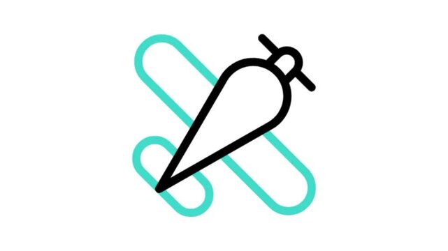 hand drawn vector illustration of an abstract bird