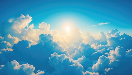 Sunlight breaking through clouds for a stunning background