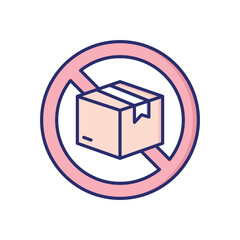 Logistics Forbidden Vector icon