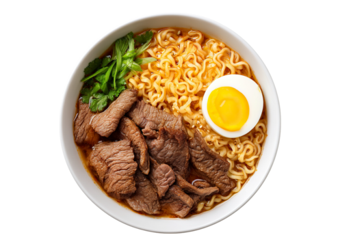 Ramen with beef and egg