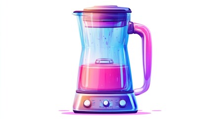 Obraz premium Modern blender, vibrant colors