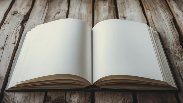 Clip of an empty video. Brochure laid out on a table.