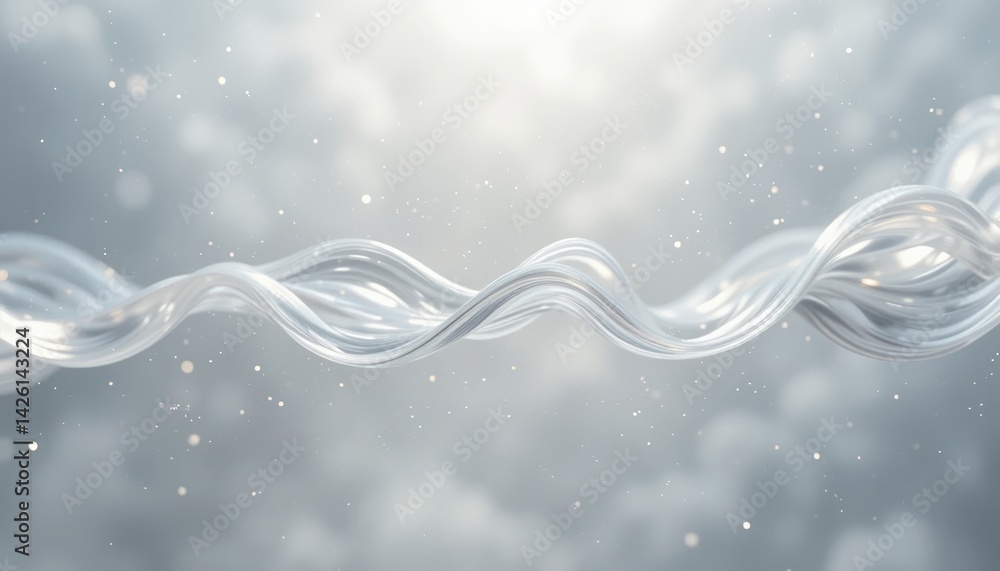 Aufkleber fluid dynamics captivating water waves in a serene environment abstract visual art evocative and dre