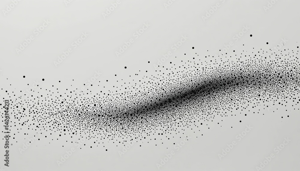 Poster dynamic flow of abstract particles digital art creation modern aesthetic environment minimalist view