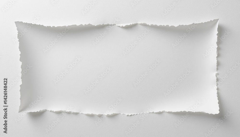 Aufkleber torn white paper background for creative designs studio setting digital image minimalist aesthetic s