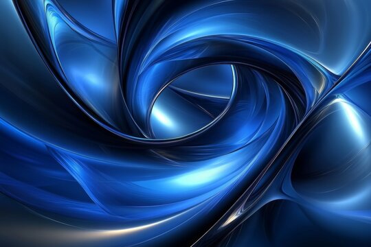 Swirling blue abstract design depicting motion and fluidity in an artistic interpretation of modern digital art