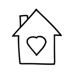 house icon with heart