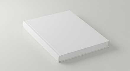 Blank white hardcover book mockup perfect for showcasing your book cover design or branding project