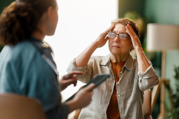 patient and a doctor talking