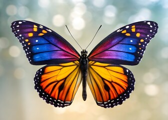 Fototapeta premium Vibrant Butterfly with Colorful Wings in Nature AI Generated image