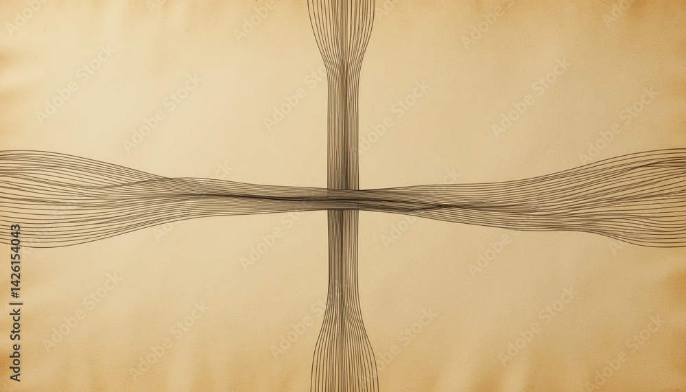 Poster dynamic flow of lines intersecting abstract art digital creation minimalist environment close-up vie