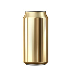 Shiny Gold Aluminum Can Template &ndash; Empty Soda or Beer Can for Product Mockup

