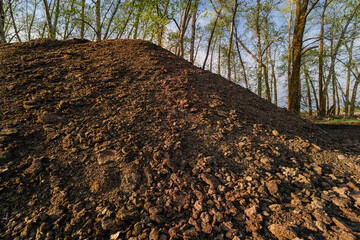manure pile, a concept for selling organic fertilizers