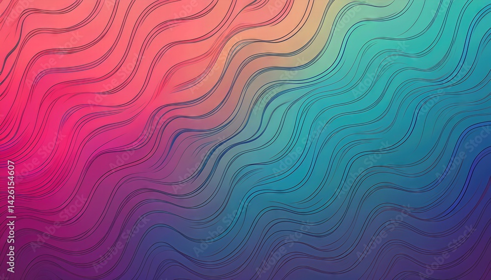 Poster dynamic gradient zigzag pattern a vibrant, minimalistic backdrop with a modern twist, embracing geom