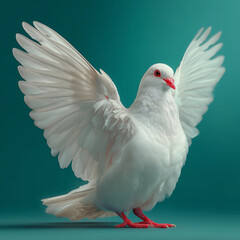 Fototapeta premium white dove in flight as a symbol of peace