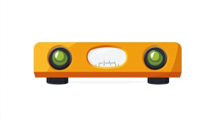 Fototapeta premium Orange spirit level. Features bubble