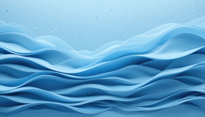 Fototapeta premium Flowing water waves in tranquil blue environment abstract digital art nature scene calm atmosphere serene viewpoint for relaxation