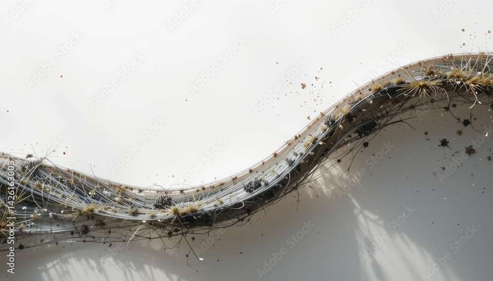 Poster exploring intricate natural patterns nature abstract art organic textures close-up view environmenta