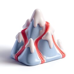 Snowy Mountain with Ski Runs