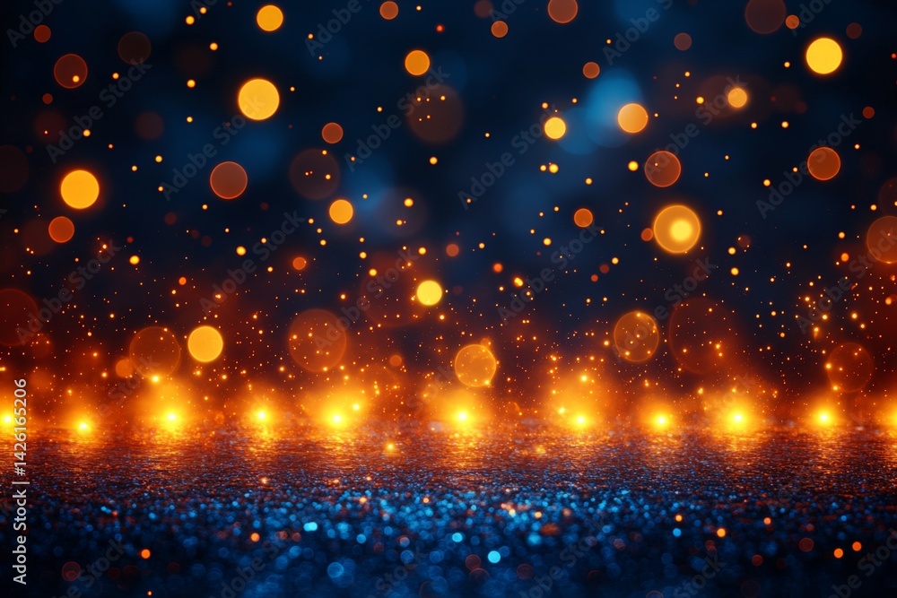 Aufkleber colorful light bokeh with sparkling effects creates a vibrant atmosphere at a festive event in the e