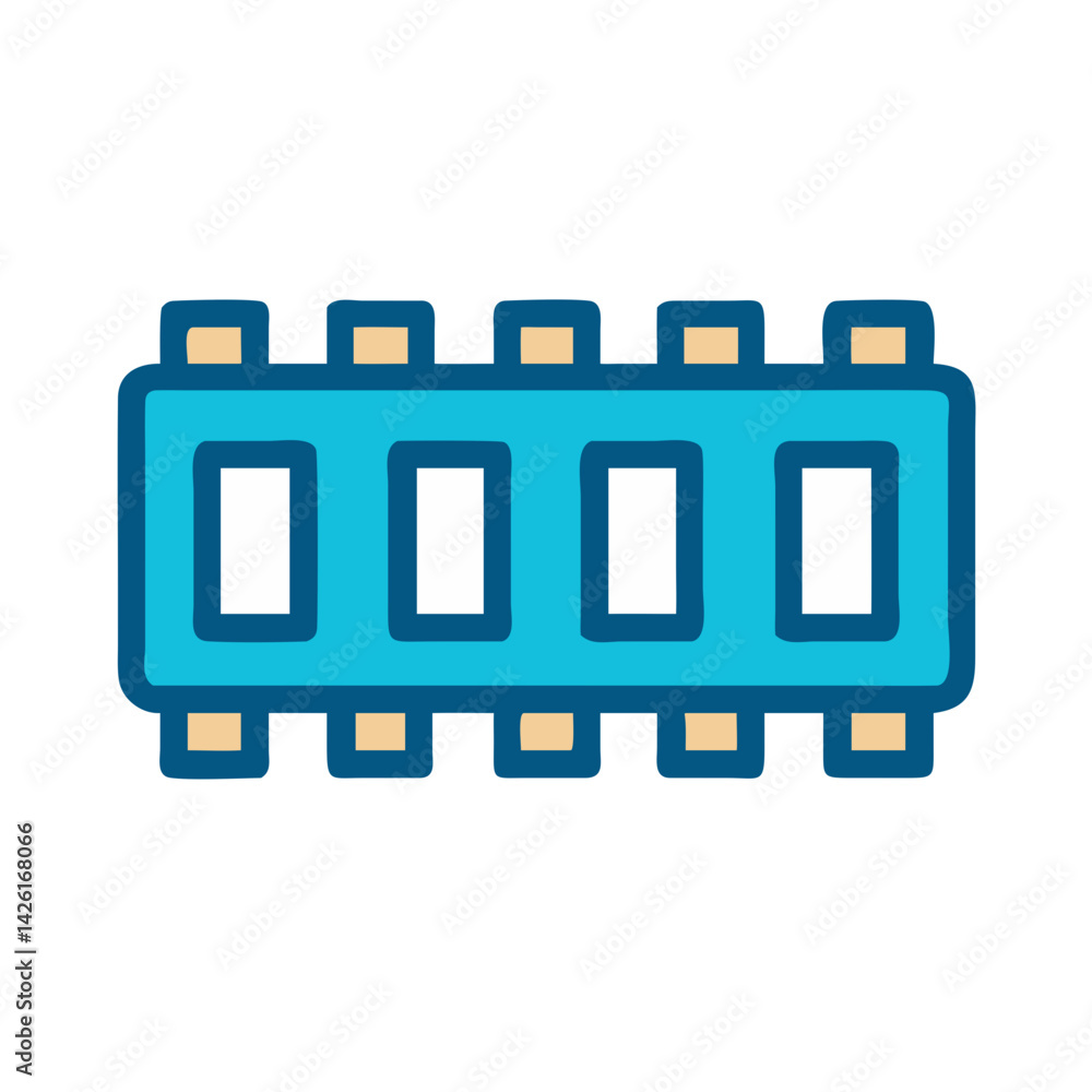 Poster ddr ram memory stick icon, computer, digital hardware