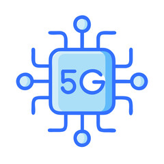 5G Technology Icon for Next Generation Wireless Communication