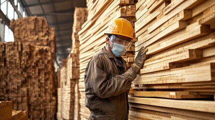 Woodworker polishing chair leg in bright workshop, natural light highlighting wood grain