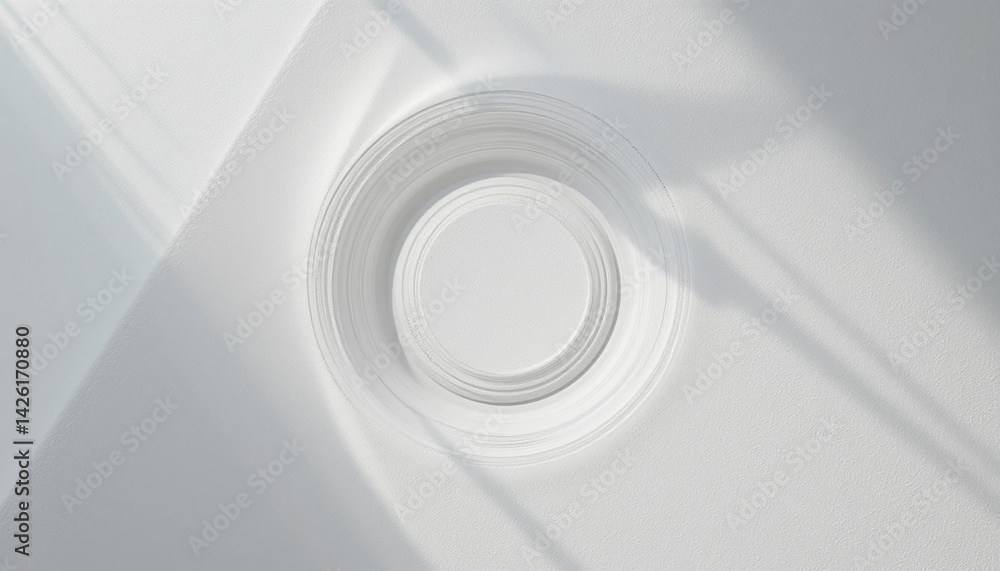 Poster exploring abstract patterns and textures in minimalist design indoor space visual art bright lightin