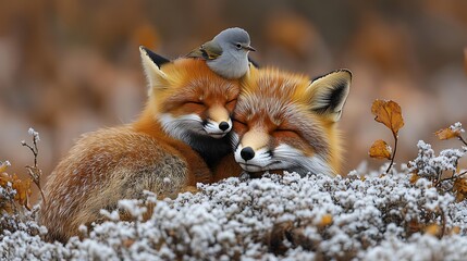 Fototapeta premium Wildlife harmony golden forest images