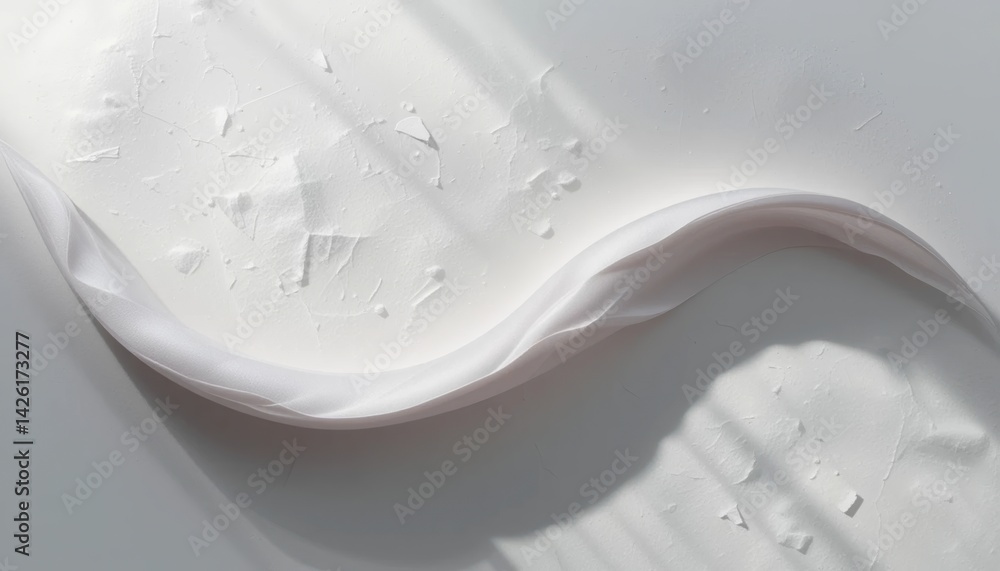 Poster application of white paint on smooth surface studio abstract art minimalist environment close-up vie