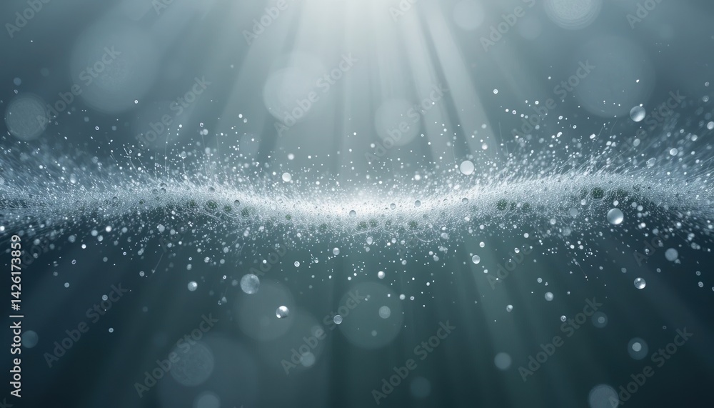 Poster bubbling water surface action underwater scene abstract visual content aquatic environment serene vi