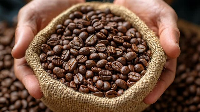 Exploring the rich world of coffee beans from harvest to roasting in a local market