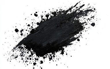 Abstract black paint splatter