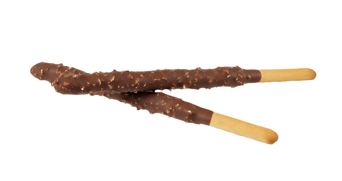 almond chocolate sticks isolated on white or transparent png