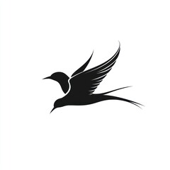 Obraz premium Silhouettes of Birds in Flight, Abstract Design, Possible Use for Logo or Symbol