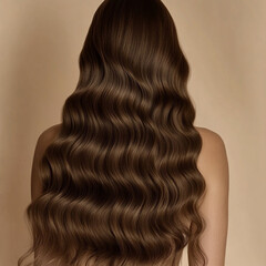 Naklejka premium Beautiful hair of a beauty, hairstyle advertising design