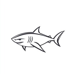 Obraz premium Shark Silhouette, Graphic Design, Vector Illustration, Print Ready