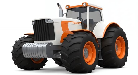 Obraz premium Modern farm tractor design agricultural equipment
