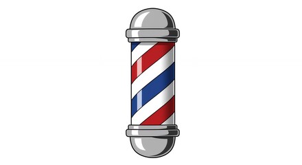 Retro barber pole design illustration