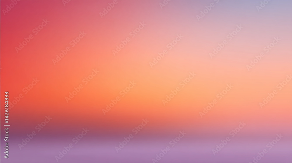 Aufkleber Soft gradient background transitioning from peach to lavender hues, creating a smooth, calming visual effect ideal for website banners or presentations, suggesting serenity and tranquility