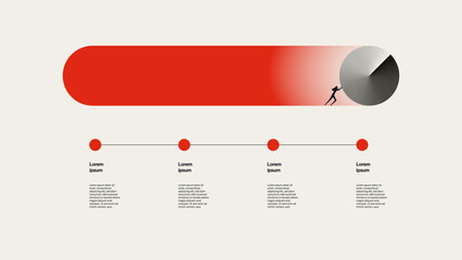Growth and Progress Business Infographic Vector Template. Presentation concept with minimal style abstract illustration. © jozefmicic
