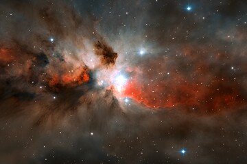 Majestic Nebula Cosmic Cloudscape Stellar Dust and Gas Cloudscape