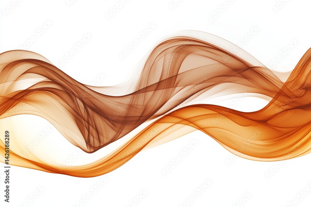 Aufkleber Flowing waves of warm hues create an abstract art piece that evokes movement and tranquility in bright lighting